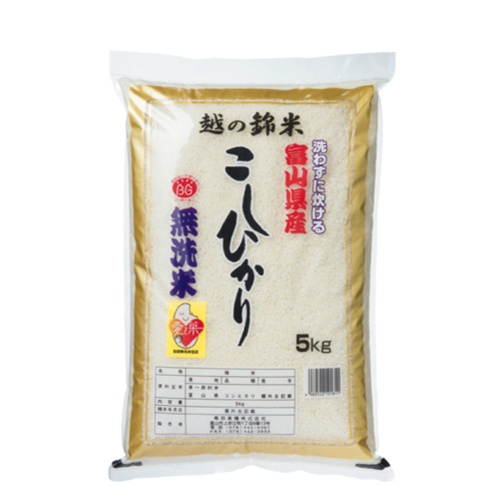 髙田食糧　越の錦米 富山県産こしひかり（BG 無洗米）