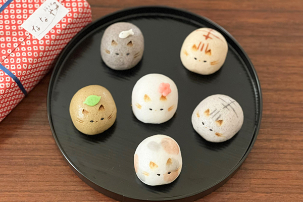 三毛猫から茶トラまで！ 上用まんじゅうになった 「ねこさん6種セット」