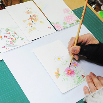 伝統工芸の絵描きによる和の絵柄がおしゃれ「オリジナルポストカード 6