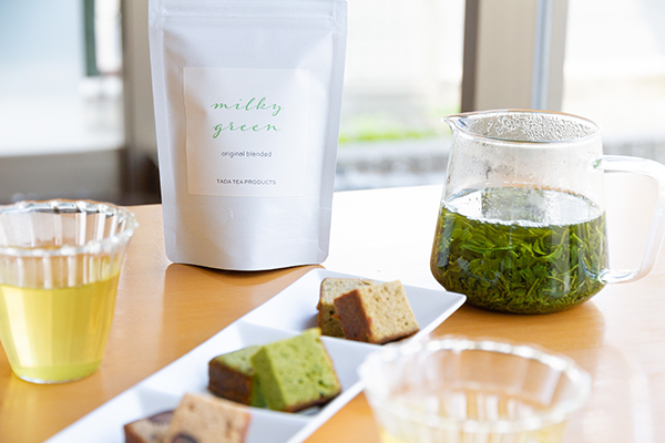 老舗が送るブレンド茶「milky green」＆日本茶と焼き菓子のセット「ICHIGOICHIE」
