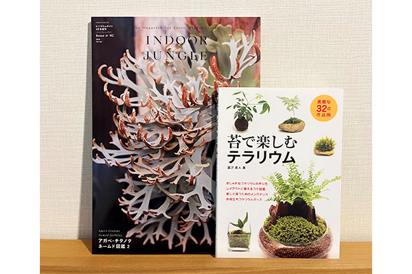 インテリアに癒しの空間を。苔の種類や育て方のハウツー本『苔で楽しむテラリウム』と珍しい植物に出会える雑誌『INDOOR JUNGLE』