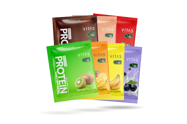 フレーバーが豊富で気軽に飲めるのが魅力。VITAS「プロテイン個包装7袋セット」
