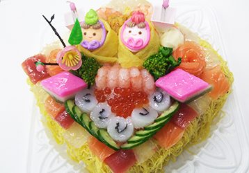 ひなまつり寿司ケーキ 竜宮城