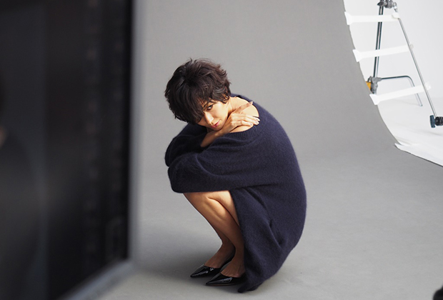 下にレギンスを合わせるだけで、ちょっとした外出もできそう