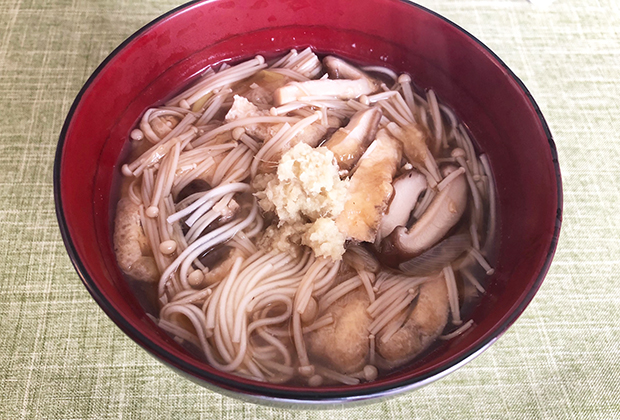 アレンジレシピ【きのこ温麺】