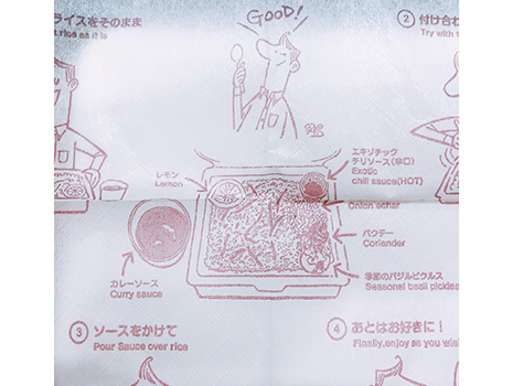 レモンライスを食べ、パクチーだのチリソースだのピクルスとも楽しみ、さらに別添のカレーソースをかけ、レモンも絞ってと、大人を夢中にさせる