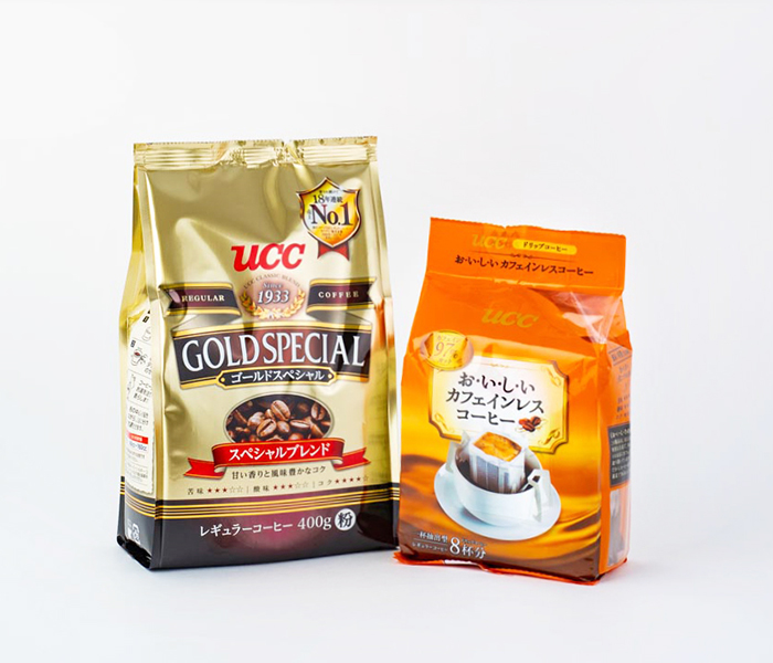 『ゴールドスペシャル スペシャルブレンド 400g』『おいしいカフェインレスコーヒー ドリップコーヒー 8P』/ UCC上島珈琲株式会社