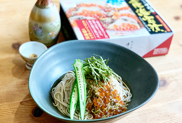 【三陸海宝漬の冷やし蕎麦】