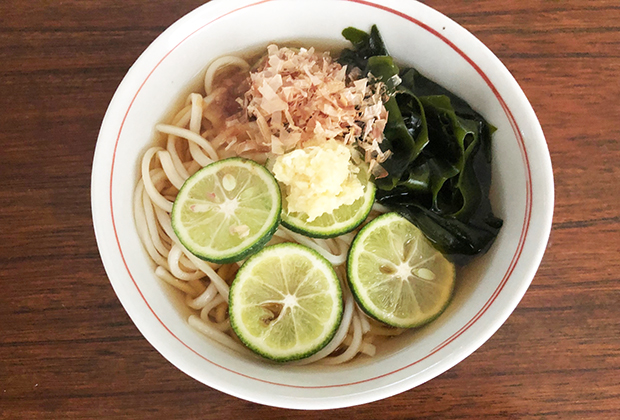 ●アレンジレシピ【すだちうどん】