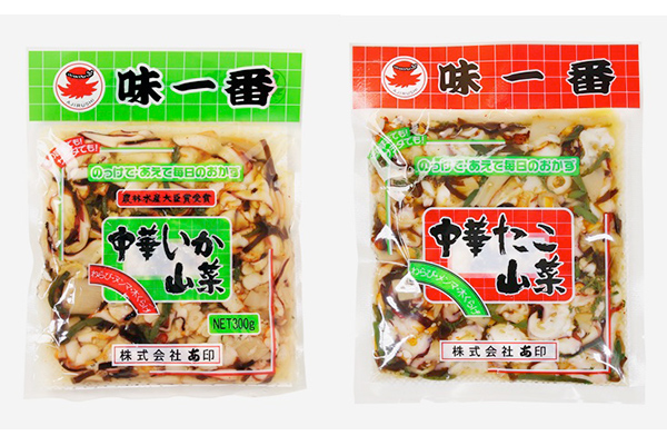 「味一番 中華いか山菜 × 中華たこ山菜」(各150g×3パック)